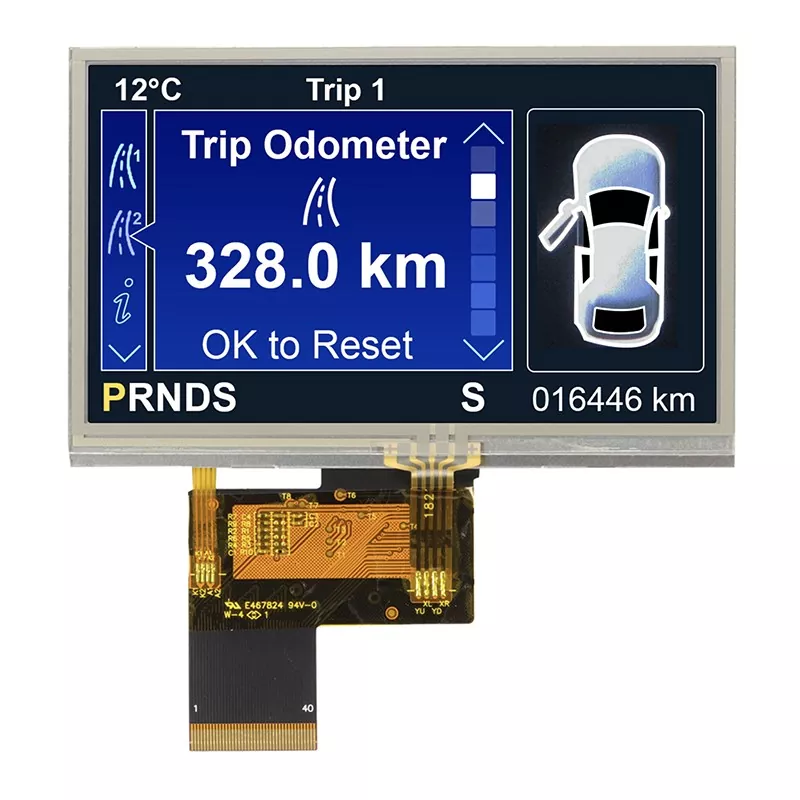 4,3 ιντσών 480x272 Μονάδα αντιστάσεως TFT TFT